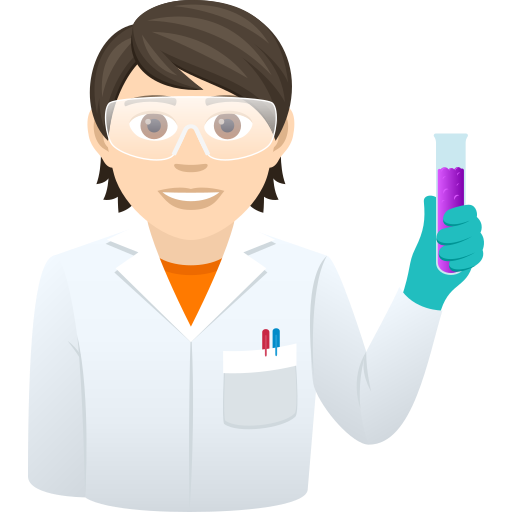 Scientist: Light Skin Tone on JoyPixels