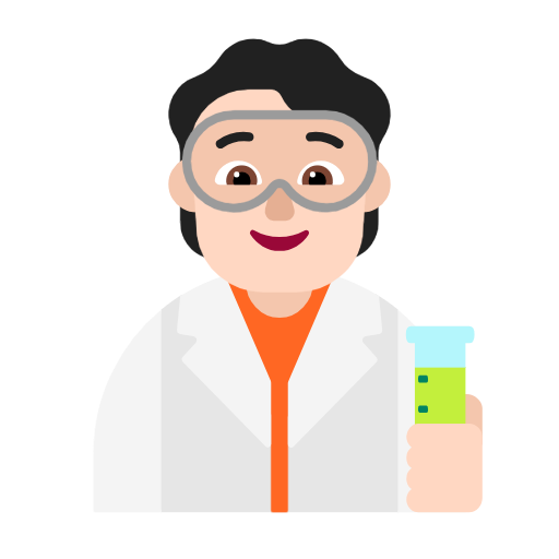 Scientist: Light Skin Tone on Microsoft Fluent