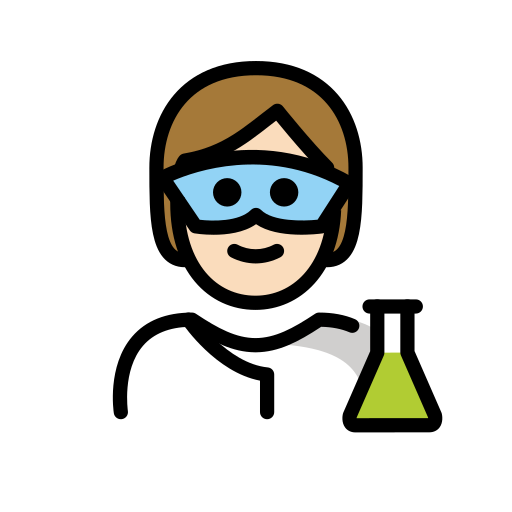 Scientist: Light Skin Tone on OpenMoji