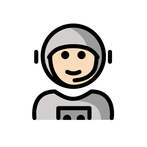 Astronaut: Light Skin Tone on OpenMoji
