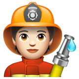 Firefighter: Light Skin Tone on WhatsApp