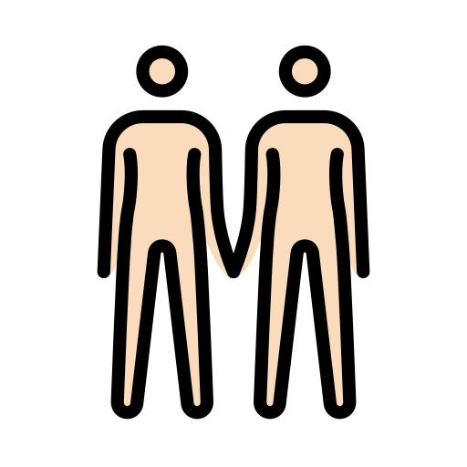People Holding Hands: Light Skin Tone on OpenMoji