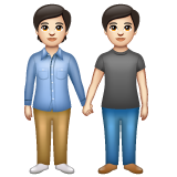 People Holding Hands: Light Skin Tone on WhatsApp