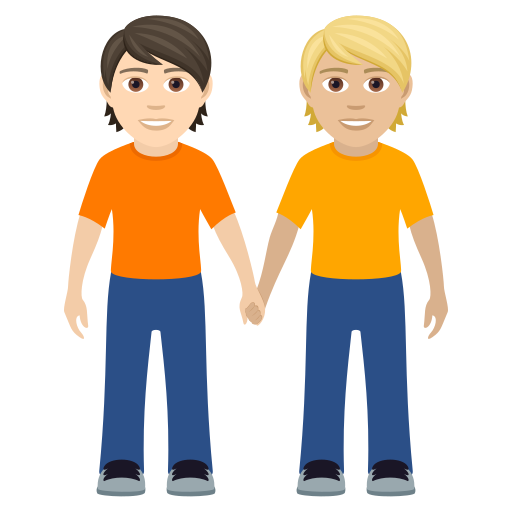 People Holding Hands: Medium-Light Skin Tone on JoyPixels