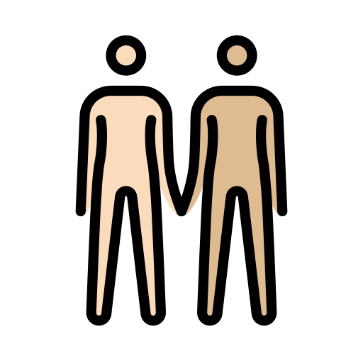 People Holding Hands: Medium-Light Skin Tone on OpenMoji