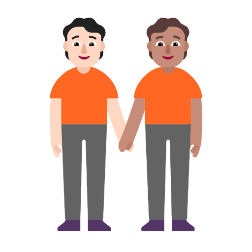People Holding Hands: Medium Skin Tone on Microsoft Fluent