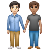 People Holding Hands: Medium Skin Tone on WhatsApp