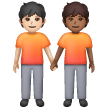 People Holding Hands: Medium-Dark Skin Tone on Samsung