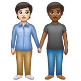 People Holding Hands: Medium-Dark Skin Tone on WhatsApp