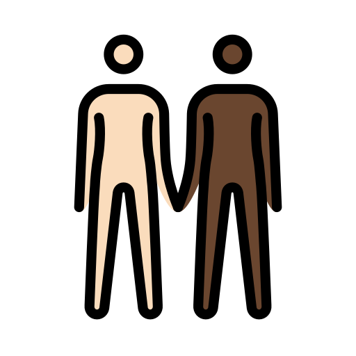 People Holding Hands: Dark Skin Tone on OpenMoji
