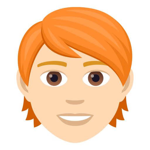 Person: Red Hair: Light Skin Tone on JoyPixels