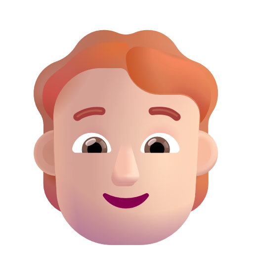 Person: Red Hair: Light Skin Tone on Microsoft 3D
