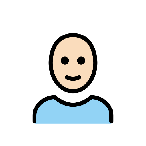 Person: Bald: Light Skin Tone on OpenMoji