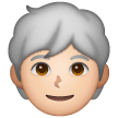 Person: White Hair: Light Skin Tone on Samsung