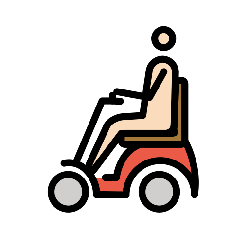 Person In Motorized Wheelchair: Light Skin Tone on OpenMoji