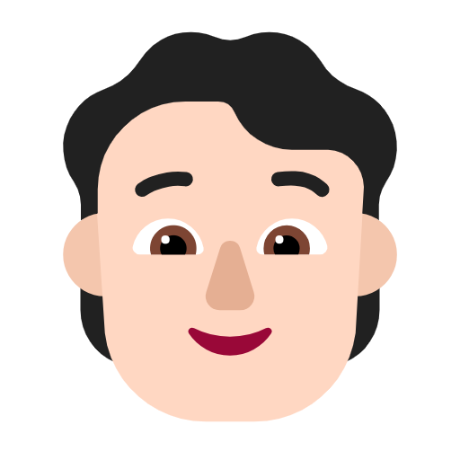 Adult: Light Skin Tone on Microsoft Fluent
