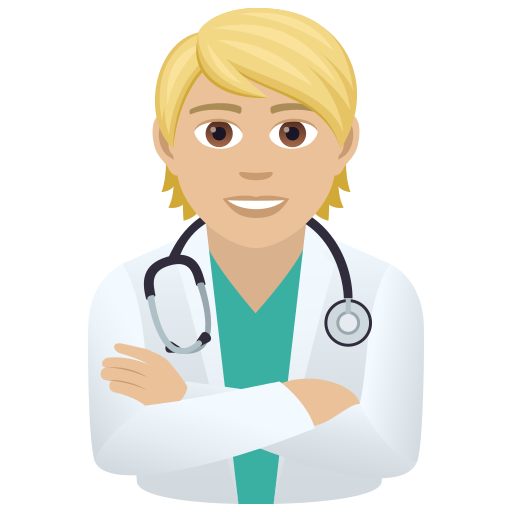 Health Worker: Medium-Light Skin Tone on JoyPixels
