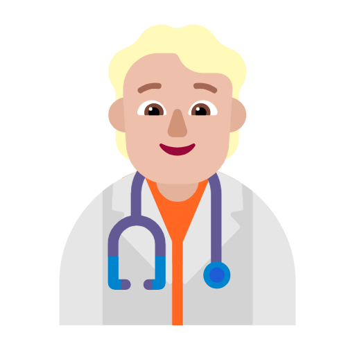 Health Worker: Medium-Light Skin Tone on Microsoft Fluent