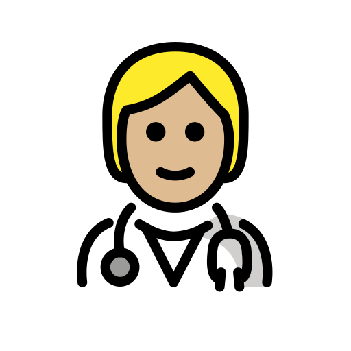 Health Worker: Medium-Light Skin Tone on OpenMoji