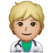Health Worker: Medium-Light Skin Tone on Samsung