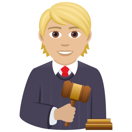 Judge: Medium-Light Skin Tone on JoyPixels
