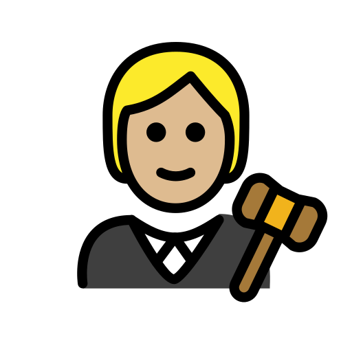 Judge: Medium-Light Skin Tone on OpenMoji