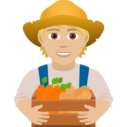Farmer: Medium-Light Skin Tone on JoyPixels
