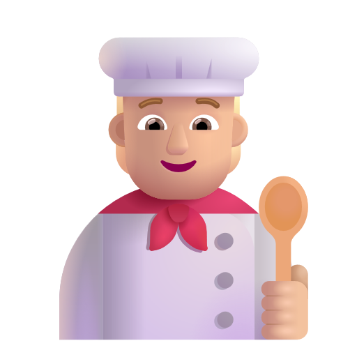 Cook: Medium-Light Skin Tone on Microsoft 3D
