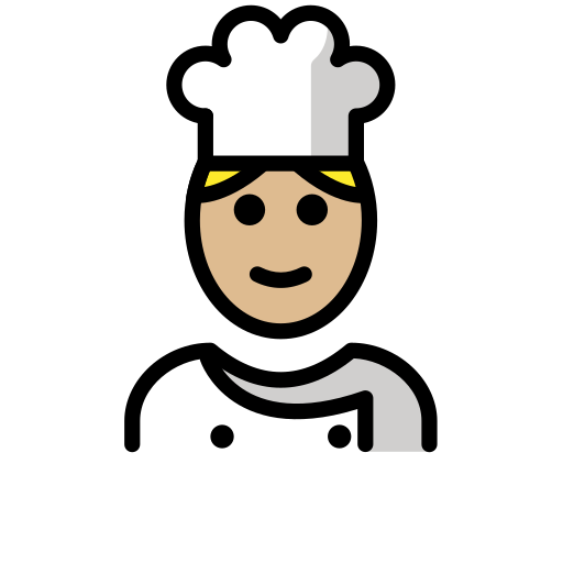 Cook: Medium-Light Skin Tone on OpenMoji