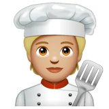 Cook: Medium-Light Skin Tone on WhatsApp