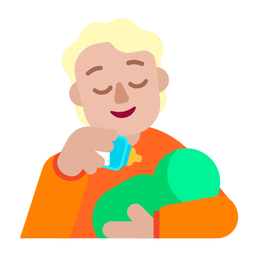 Person Feeding Baby: Medium-Light Skin Tone on Microsoft Fluent