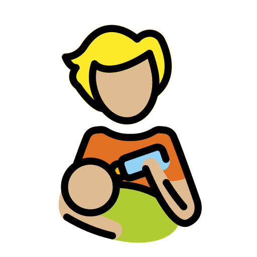 Person Feeding Baby: Medium-Light Skin Tone on OpenMoji