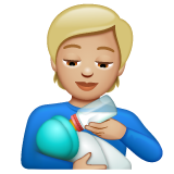 Person Feeding Baby: Medium-Light Skin Tone on WhatsApp