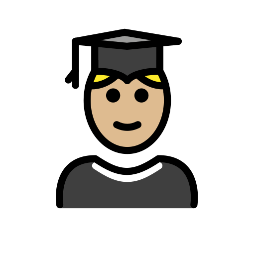 Student: Medium-Light Skin Tone on OpenMoji