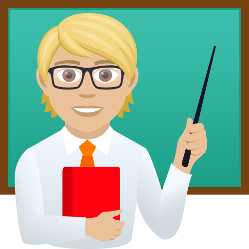 Teacher: Medium-Light Skin Tone on JoyPixels
