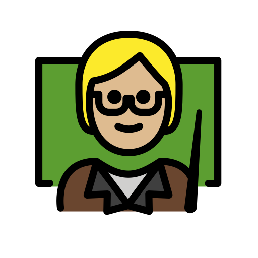 Teacher: Medium-Light Skin Tone on OpenMoji