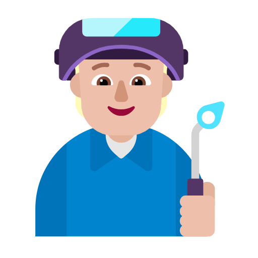 Factory Worker: Medium-Light Skin Tone on Microsoft Fluent