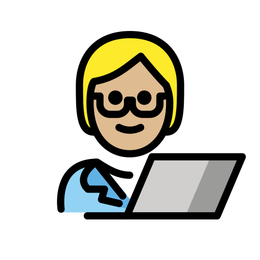 Technologist: Medium-Light Skin Tone on OpenMoji