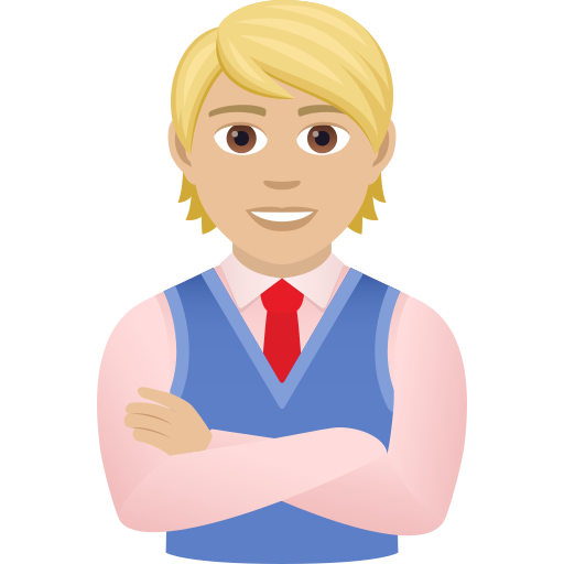 Office Worker: Medium-Light Skin Tone on JoyPixels
