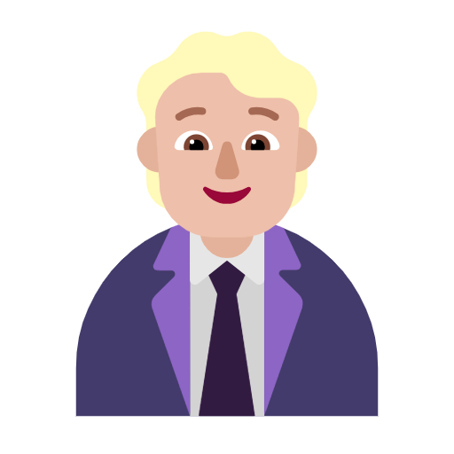 Office Worker: Medium-Light Skin Tone on Microsoft Fluent
