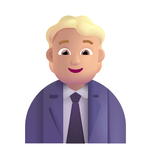 Office Worker: Medium-Light Skin Tone on Microsoft 3D