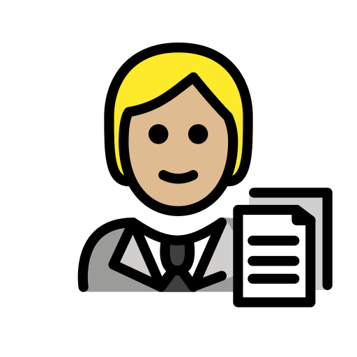 Office Worker: Medium-Light Skin Tone on OpenMoji