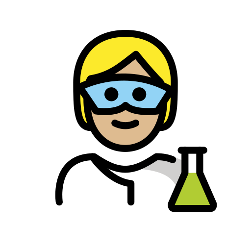 Scientist: Medium-Light Skin Tone on OpenMoji