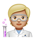 Scientist: Medium-Light Skin Tone on WhatsApp