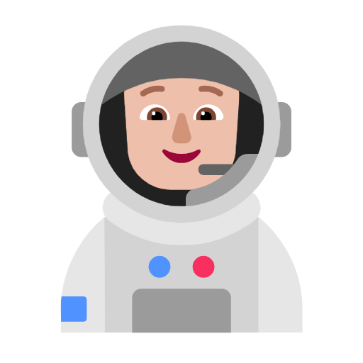 Astronaut: Medium-Light Skin Tone on Microsoft Fluent