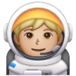 Astronaut: Medium-Light Skin Tone on Samsung