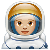 Astronaut: Medium-Light Skin Tone on WhatsApp