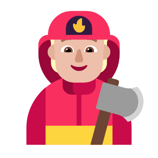 Firefighter: Medium-Light Skin Tone on Microsoft Fluent