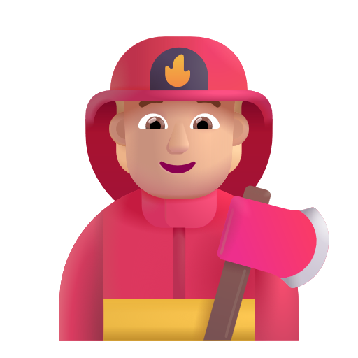 Firefighter: Medium-Light Skin Tone on Microsoft 3D
