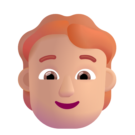 Person: Red Hair: Medium-Light Skin Tone on Microsoft 3D